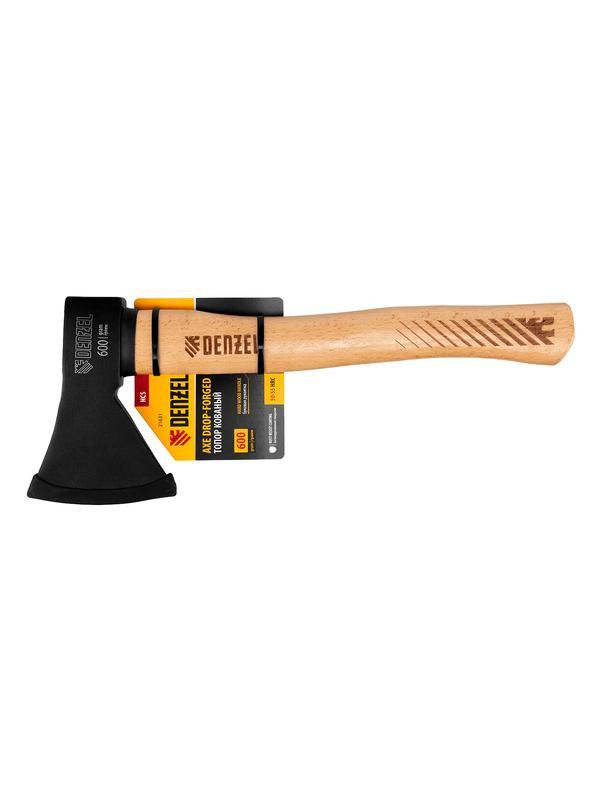 Топор, 600 г, кованый, буковое топорище Denzel