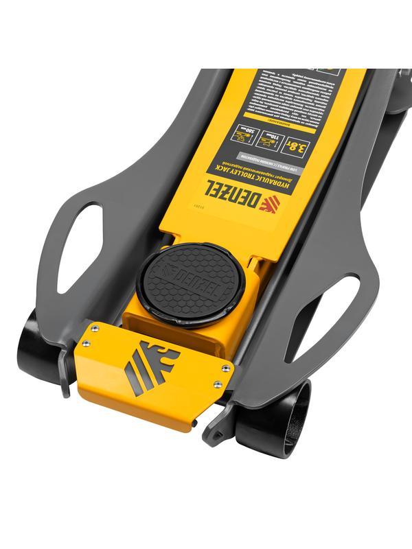 Домкрат гидравлический подкатной, 3,8 т, 110-580 мм, быстрый подъем, низкий подхват, проф. Denzel