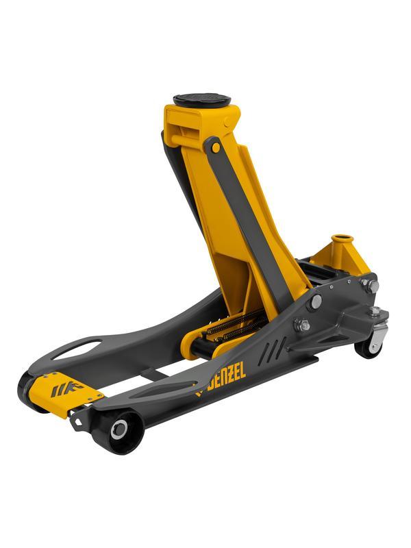 Домкрат гидравлический подкатной, 3,8 т, 110-580 мм, быстрый подъем, низкий подхват, проф. Denzel