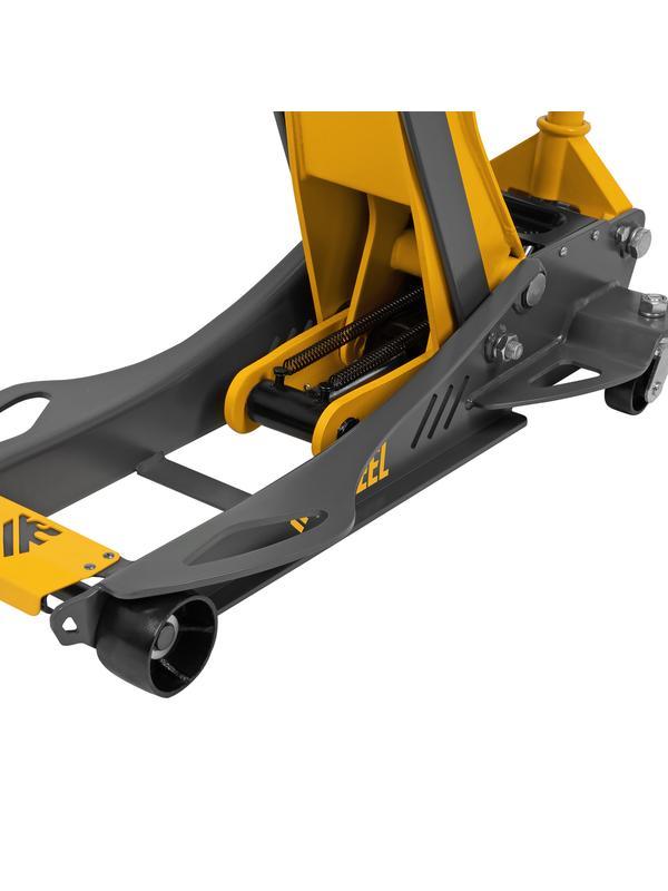 Домкрат гидравлический подкатной, 3,8 т, 110-580 мм, быстрый подъем, низкий подхват, проф. Denzel