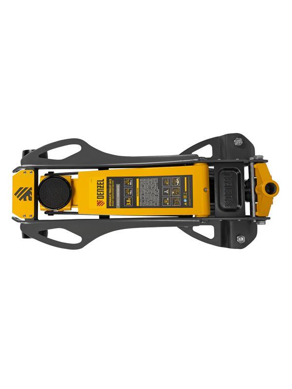 Домкрат гидравлический подкатной, 3,8 т, 110-580 мм, быстрый подъем, низкий подхват, проф. Denzel