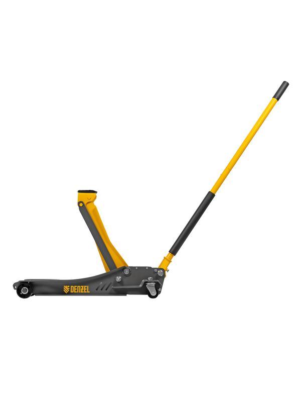Домкрат гидравлический подкатной, 3,8 т, 110-580 мм, быстрый подъем, низкий подхват, проф. Denzel