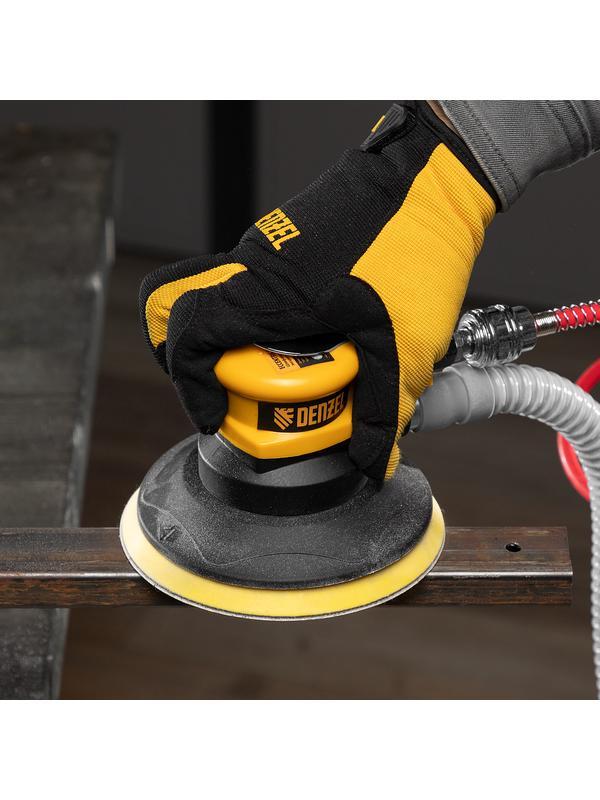 Эксцентриковая шлифовальная машина EPG150, 150 мм, 10000 об/мин, 5 мм, 160 л/мин Denzel