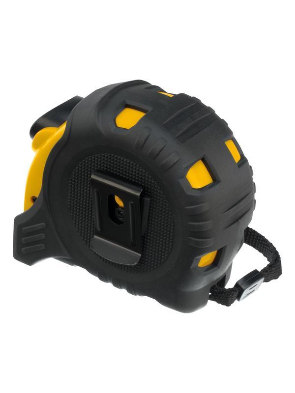 Рулетка 8м х 25мм, обрезиненный корпус, автоматическая фиксация Denzel