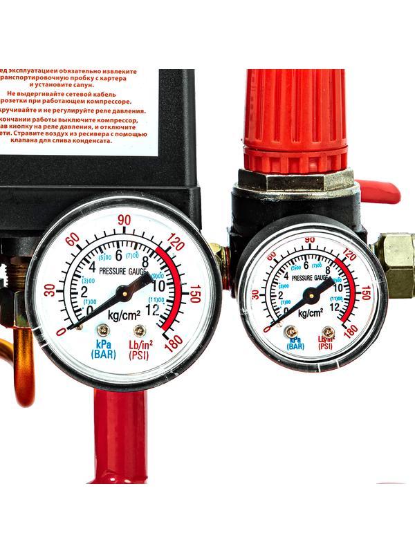 Компрессор воздушный ременный привод КР2500/80, 2,5 кВт, 80 литров, 420 л/мин МТХ