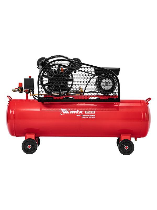 Компрессор воздушный ременный привод КР2500/80, 2,5 кВт, 80 литров, 420 л/мин МТХ