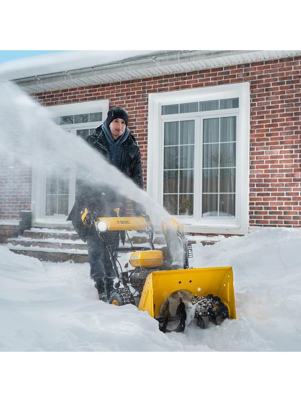 Бензиновая снегоуборочная машина SB 560 LP, 212 cc, электростартер, фара Denzel