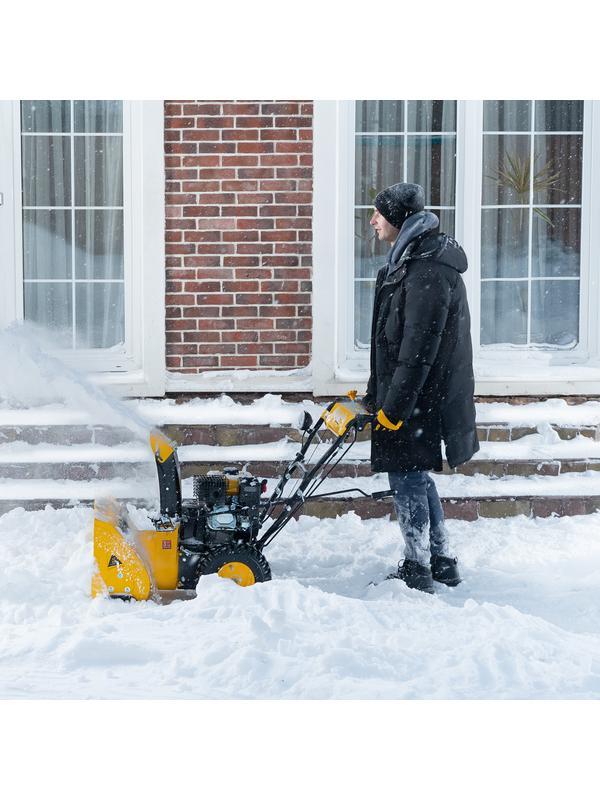 Бензиновая снегоуборочная машина SB 560 LP, 212 cc, электростартер, фара Denzel