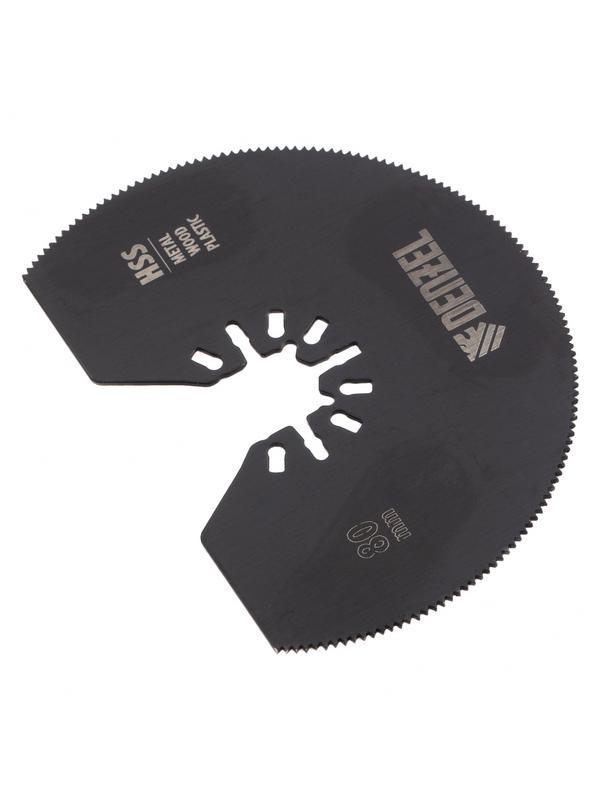 Насадка для МФИ отрезная полукруг, HSS, по металлу и дереву, 80 мм х 1,2 мм, мелкий зуб Denzel