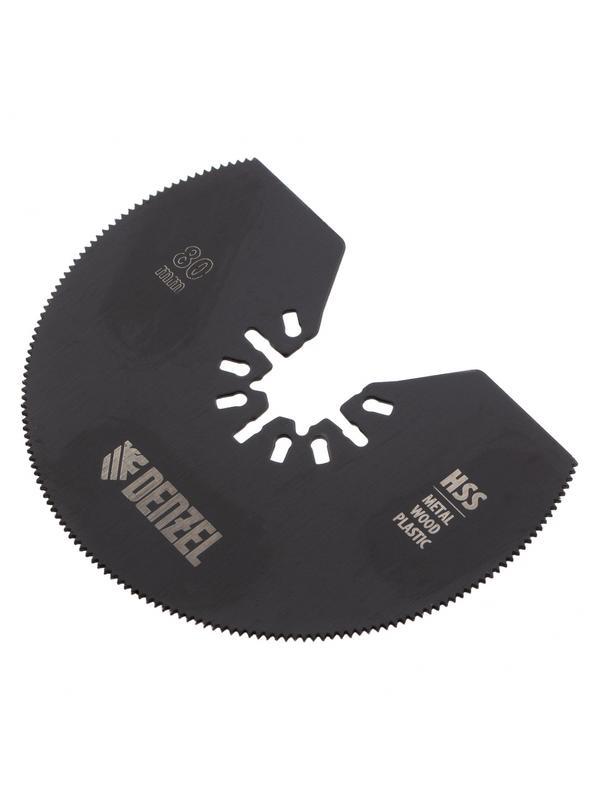 Насадка для МФИ отрезная полукруг, HSS, по металлу и дереву, 80 мм х 1,2 мм, мелкий зуб Denzel