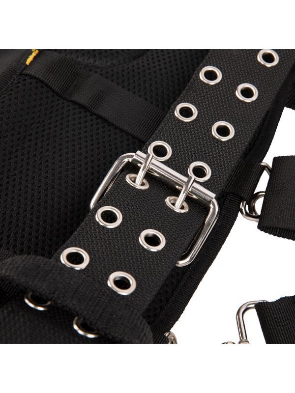 Пояс монтажника усиленный, с лямками, сумки поясные, держатель для молотка// Denzel