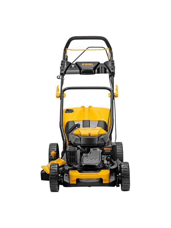 Газонокосилка бензиновая GLD-460SP, 146 куб.см, ширина 46 см, привод 7 уровней, травосборник 50 л Denzel
