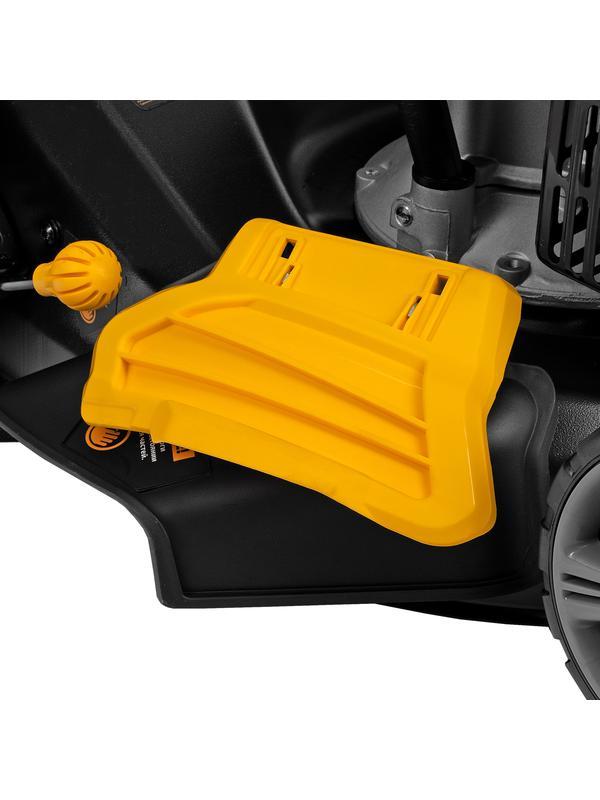 Газонокосилка бензиновая GLD-460SP, 146 куб.см, ширина 46 см, привод 7 уровней, травосборник 50 л Denzel