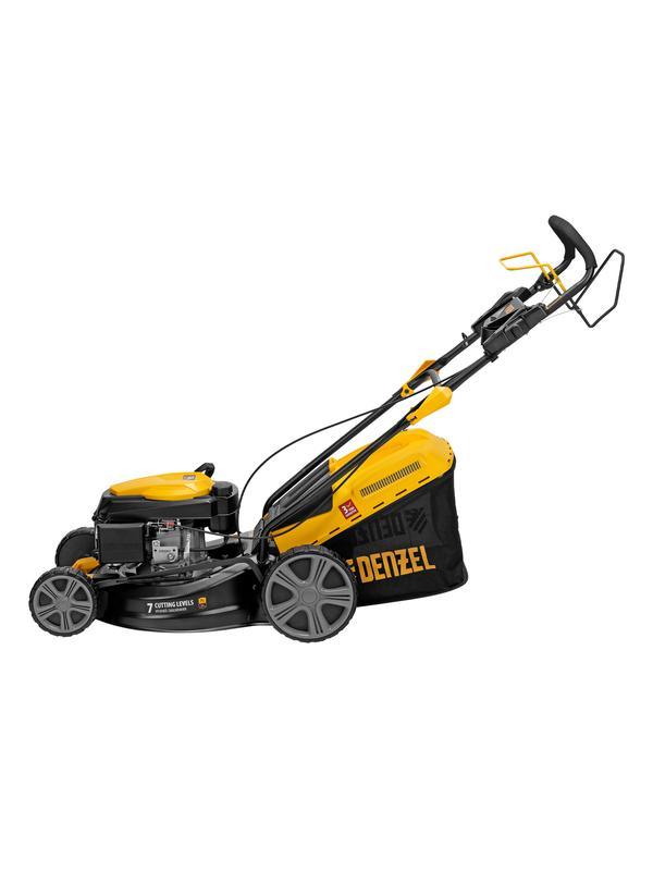 Газонокосилка бензиновая GLD-460SP, 146 куб.см, ширина 46 см, привод 7 уровней, травосборник 50 л Denzel