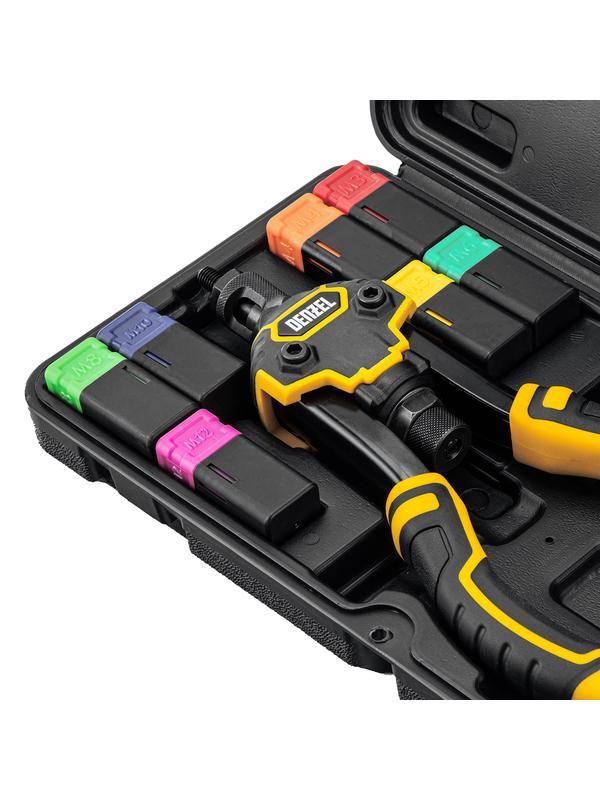 Заклепочник для резьбовых заклепок, двуручный, заклепки М3, М4, М5, М6, М8, М10, M12 Denzel