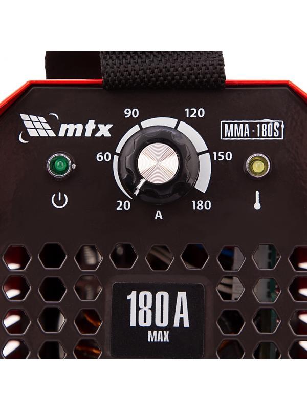 Инверторный аппарат дуговой сварки MMA-180S, 180 А, ПВ60%, диаметр электрода 1,6-4 мм MTX