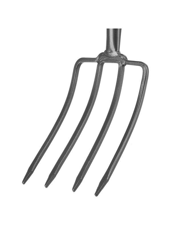 Вилы 4-рогие, огородные, кованые, 195х295х1165 мм, деревянный лакированный черенок Сибртех