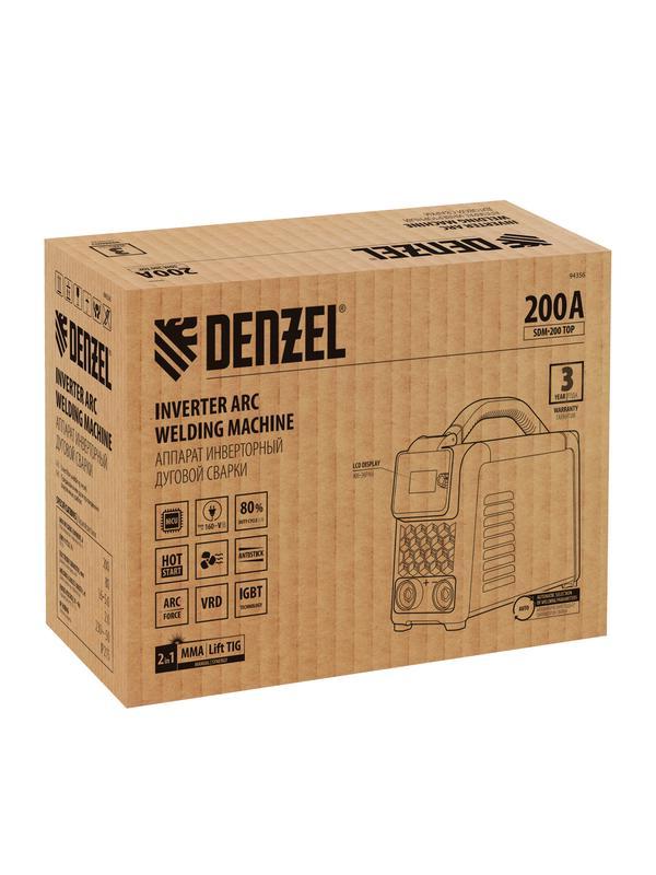 Аппарат инвертор. дуговой сварки SDM-200 Top, 200 А, ПВ 80%// Denzel