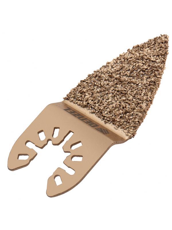 Насадка для МФИ шлифовальная двусторонняя дельта, узкая, HM, по плитке и дереву, 35 мм Denzel