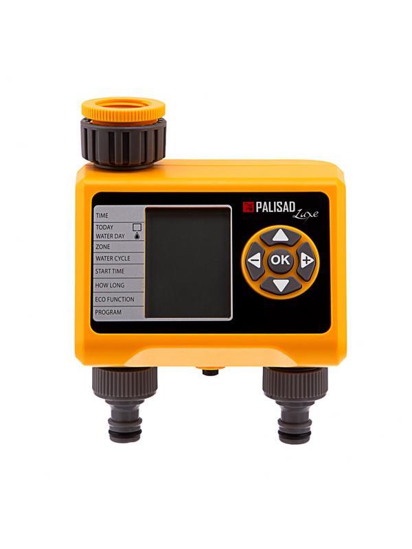 Таймер для полива на 2 линии, электронный Palisad Luxe