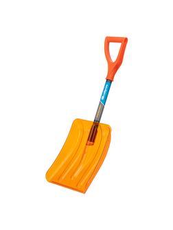 Лопата для уборки снега, поликарбонат, 270х360х840 мм, стальной черенок, усиленная Сибртех