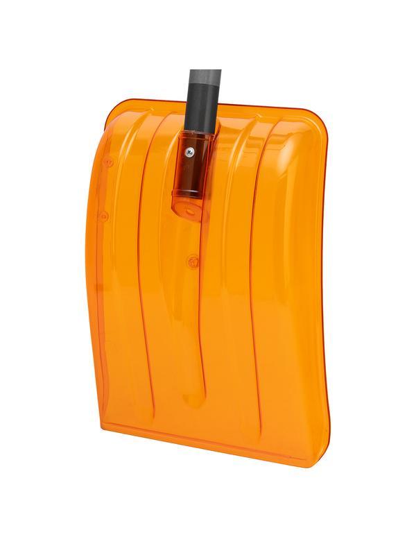 Лопата для уборки снега, поликарбонат, 270х360х840 мм, стальной черенок, усиленная Сибртех