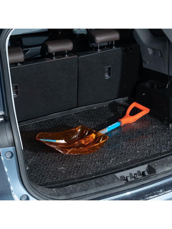 Лопата для уборки снега, поликарбонат, 270х360х840 мм, стальной черенок, усиленная Сибртех