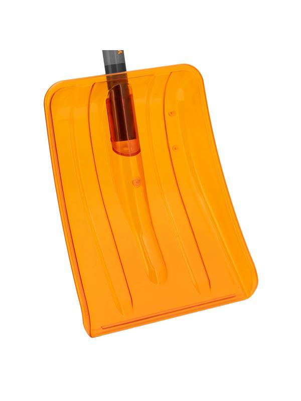 Лопата для уборки снега, поликарбонат, 270х360х840 мм, стальной черенок, усиленная Сибртех