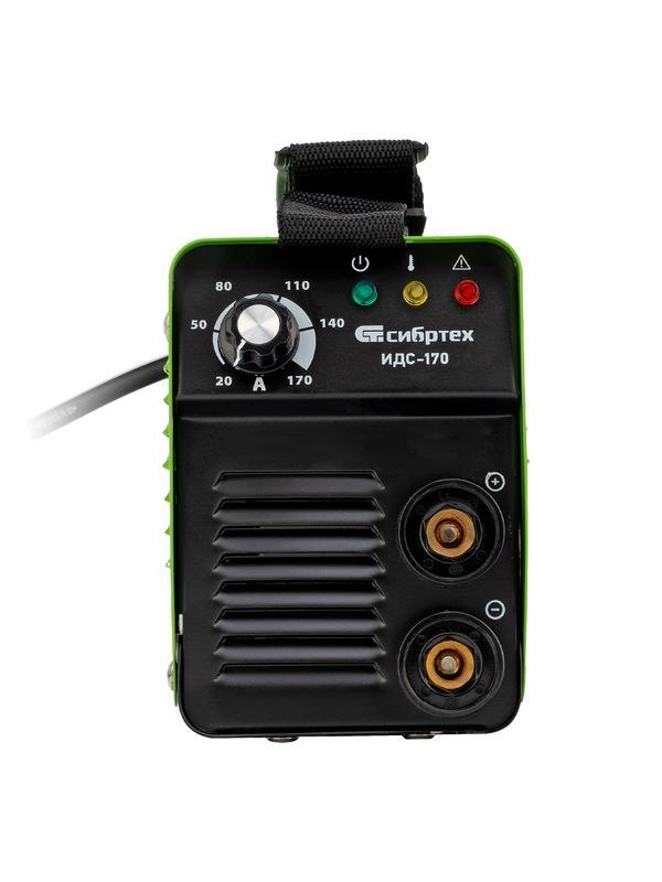 Аппарат инверторный дуговой сварки ИДС-170, 170 А, ПВ 80%, диаметр электрода 1.6-3.2 мм Сибртех