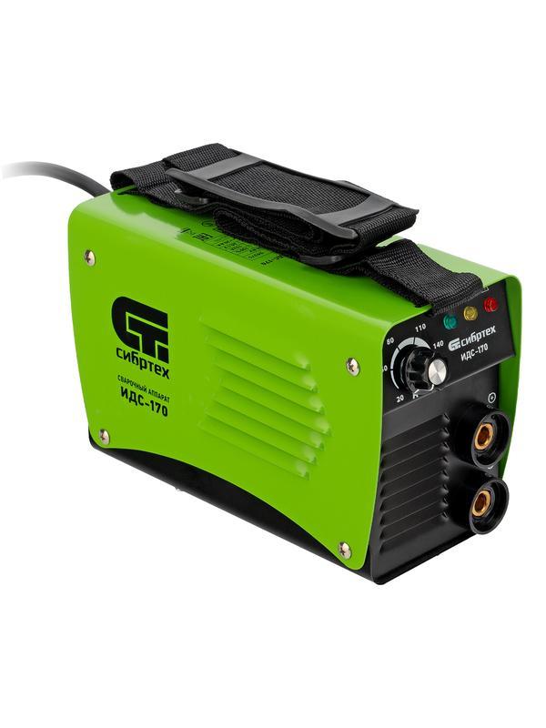 Аппарат инверторный дуговой сварки ИДС-170, 170 А, ПВ 80%, диаметр электрода 1.6-3.2 мм Сибртех
