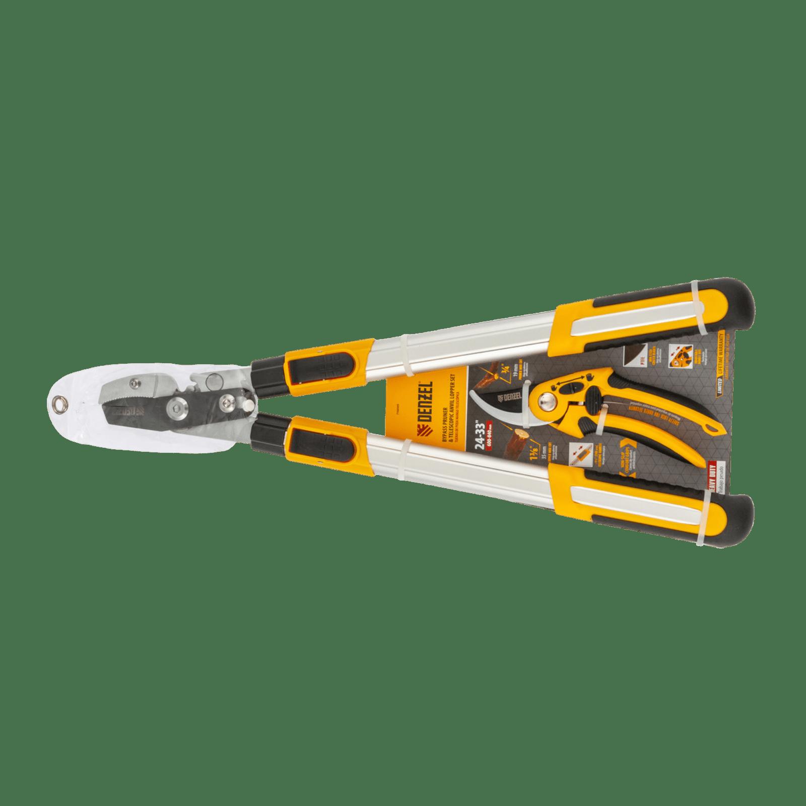 Набор: Сучкорез телескопический 22-29” и секатор прямого реза// Denzel