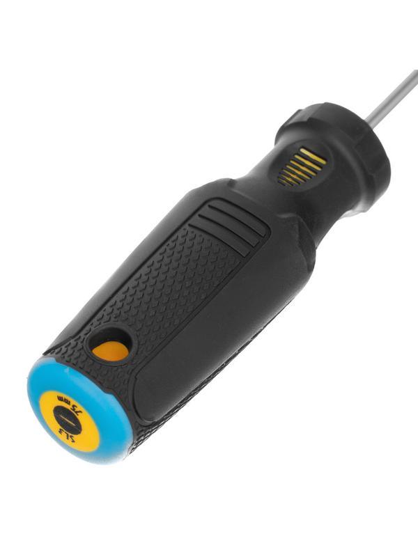 Отвертка SL3х75 мм, CrV, трехкомпонентная рукоятка Denzel