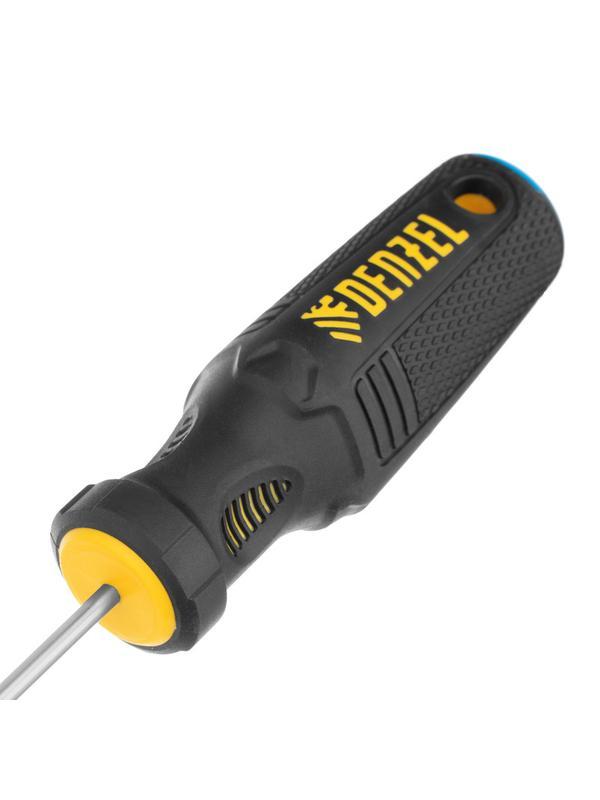 Отвертка SL3х75 мм, CrV, трехкомпонентная рукоятка Denzel