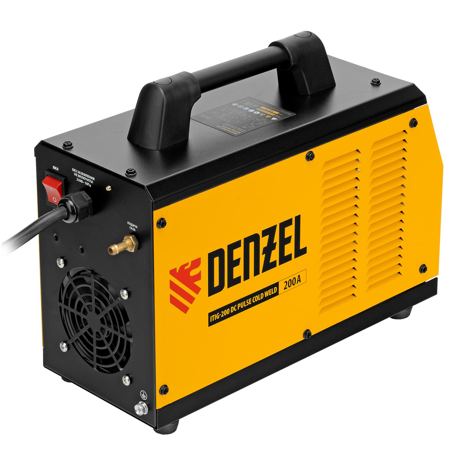 Аппарат инвертор. аргонодуговой сварки ITIG-200 DС Pulse Cold Weld, 200 А, ПВ 60%// Denzel