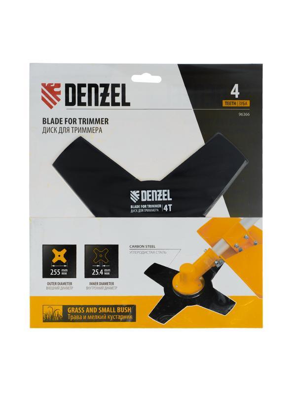 Диск для триммера , 255 х 25,4   4 лезвия// Denzel
