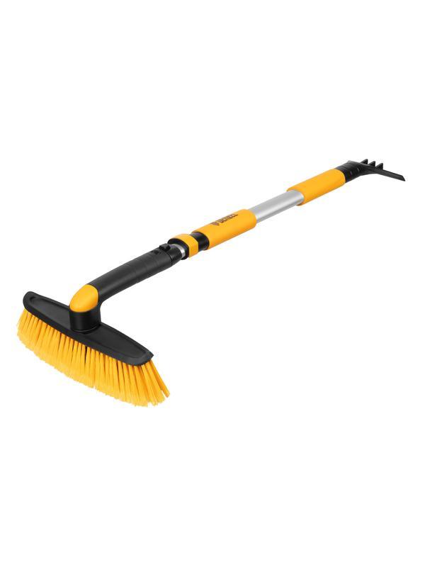Щетка-сметка со скребком, телескоп, поворотная голова, 750-1120 мм Denzel