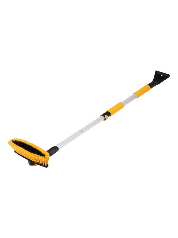 Щетка-сметка со скребком, телескоп, поворотная голова, 750-1120 мм Denzel