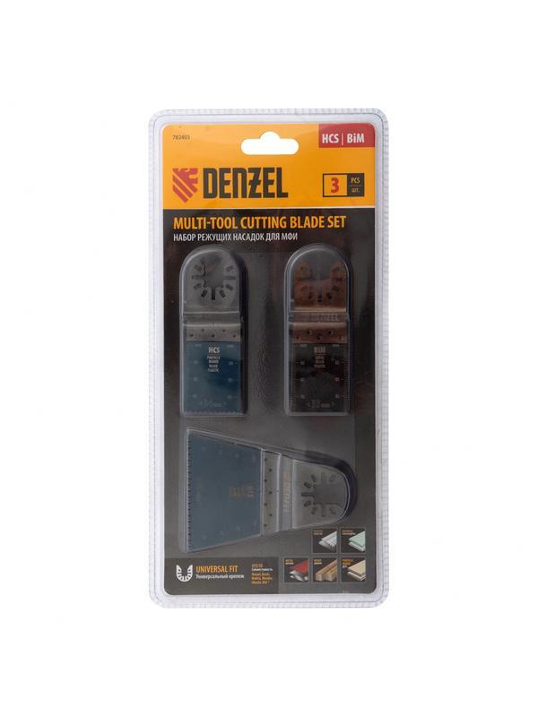 Набор насадок для МФИ по дереву и металлу, 3 шт Denzel
