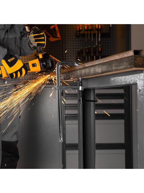 Струбцина F-образная, 100x300мм, кованая // Denzel