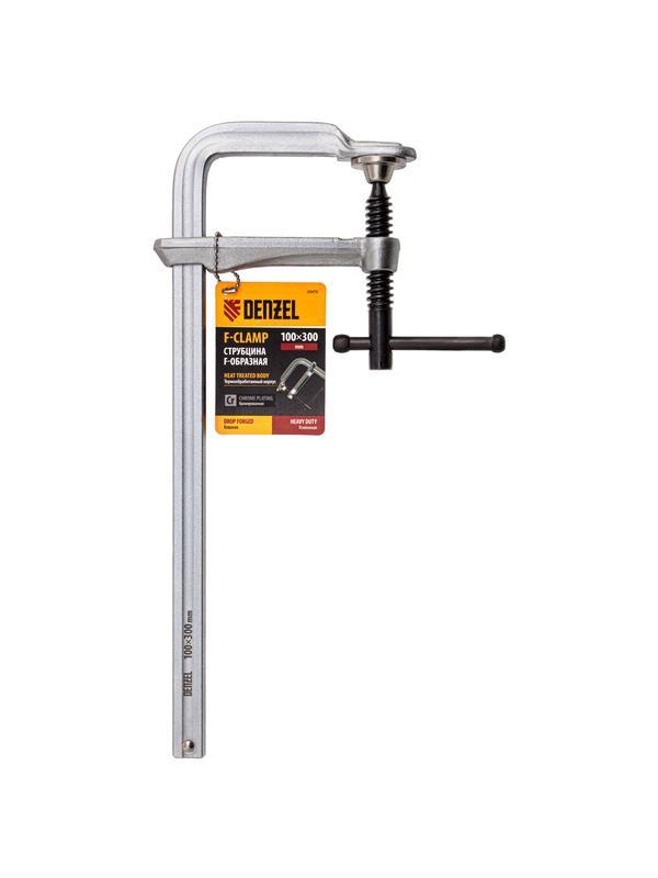 Струбцина F-образная, 100x300мм, кованая // Denzel