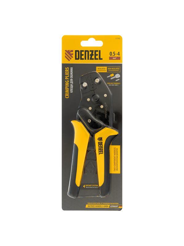 Клещи для обжима наконечников штыревых НШВ, НШВИ, НШВИ-2, 0,5-4 мм2 Denzel