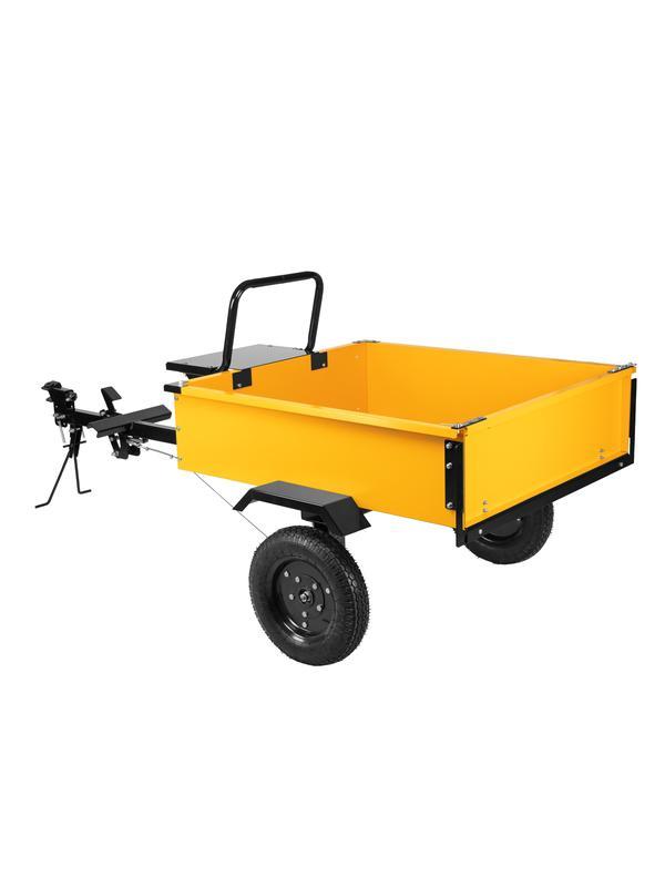 Прицеп для мотоблока TT-500, оцинк., груз. 500 кг, рег. сцепка, колеса 4.00-10, в упаковке Denzel