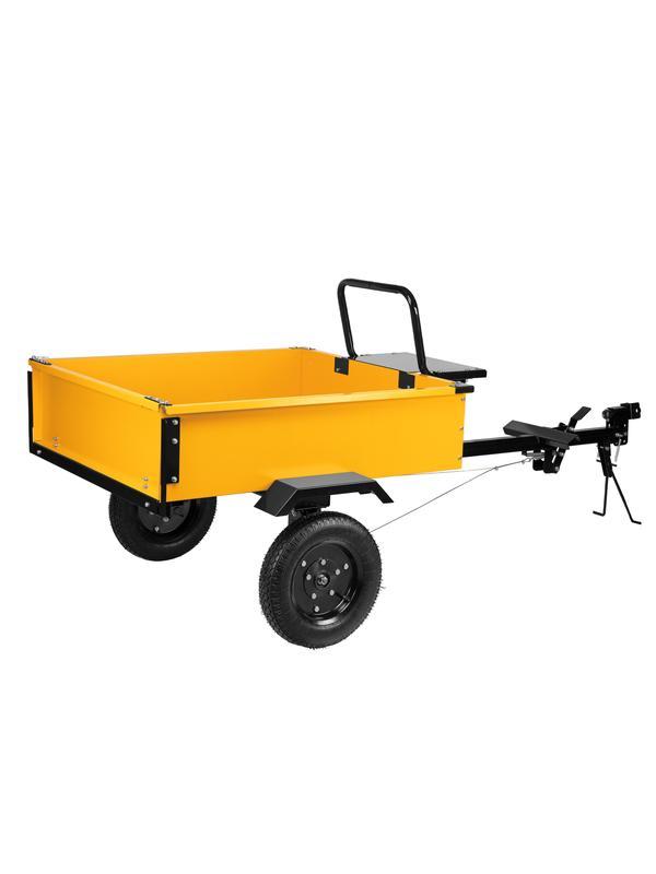 Прицеп для мотоблока TT-500, оцинк., груз. 500 кг, рег. сцепка, колеса 4.00-10, в упаковке Denzel