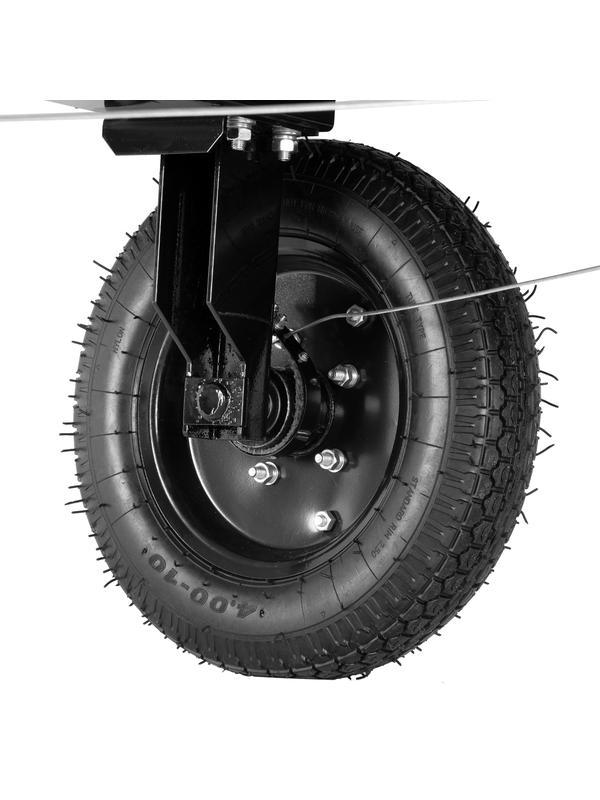 Прицеп для мотоблока TT-500, оцинк., груз. 500 кг, рег. сцепка, колеса 4.00-10, в упаковке Denzel