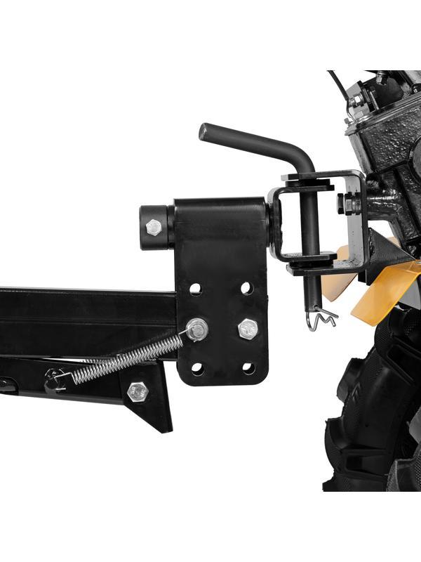 Прицеп для мотоблока TT-500, оцинк., груз. 500 кг, рег. сцепка, колеса 4.00-10, в упаковке Denzel