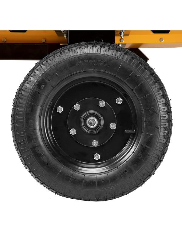 Прицеп для мотоблока TT-500, оцинк., груз. 500 кг, рег. сцепка, колеса 4.00-10, в упаковке Denzel