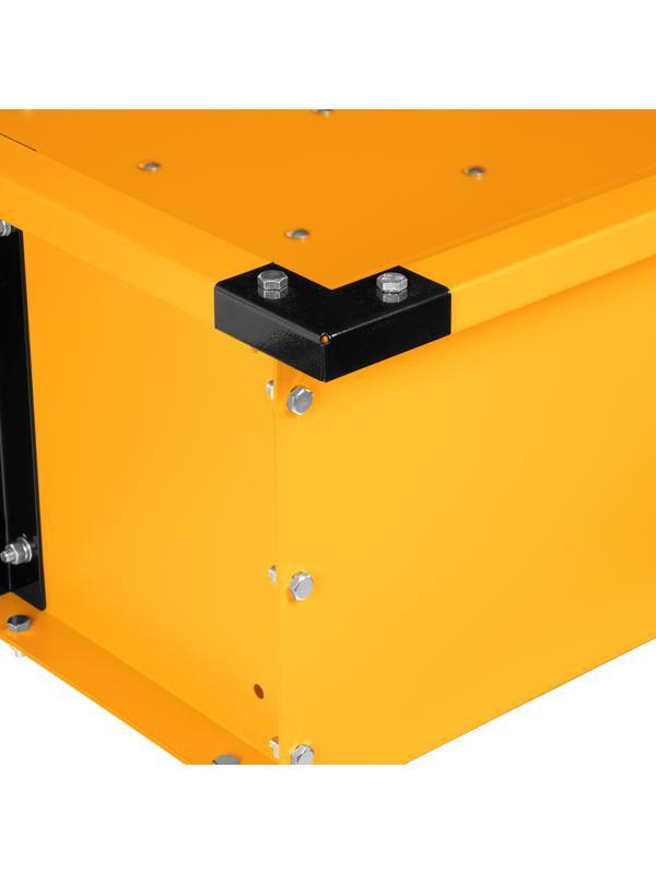 Прицеп для мотоблока TT-500, оцинк., груз. 500 кг, рег. сцепка, колеса 4.00-10, в упаковке Denzel