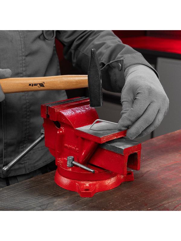 Тиски слесарные, 100 мм, поворотные, с наковальней// Matrix