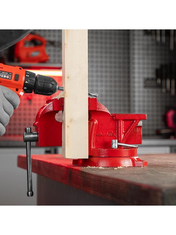 Тиски слесарные, 100 мм, поворотные, с наковальней// Matrix