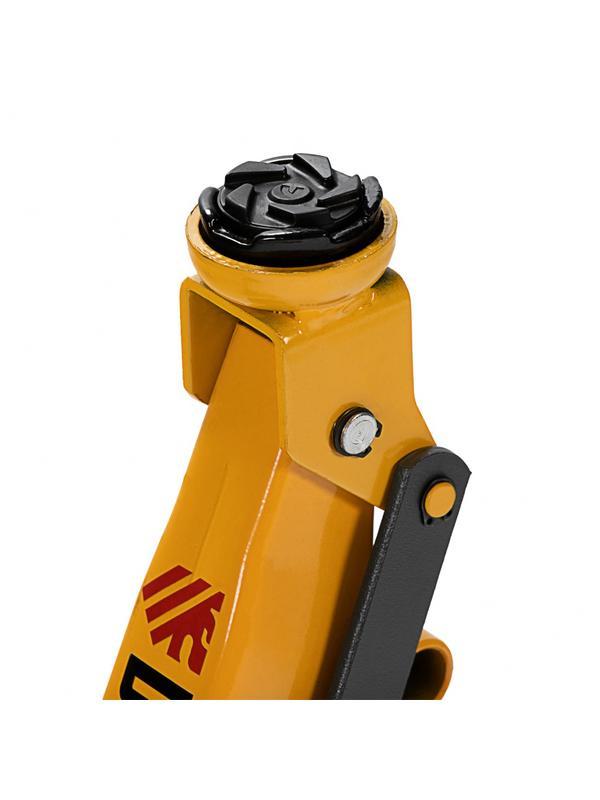 Домкрат гидравлический подкатной с фиксатором, 2 т, 130-330 мм Denzel